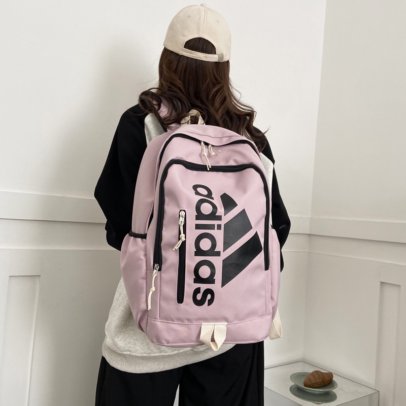 供货价:63💰开学季背包🎒原单好货,原包装吊牌，，Adidas阿迪达斯 街头潮流大容量休闲双肩包男女同款百搭运动背包校园高中大学生书包电脑包 尺寸:44×29×19