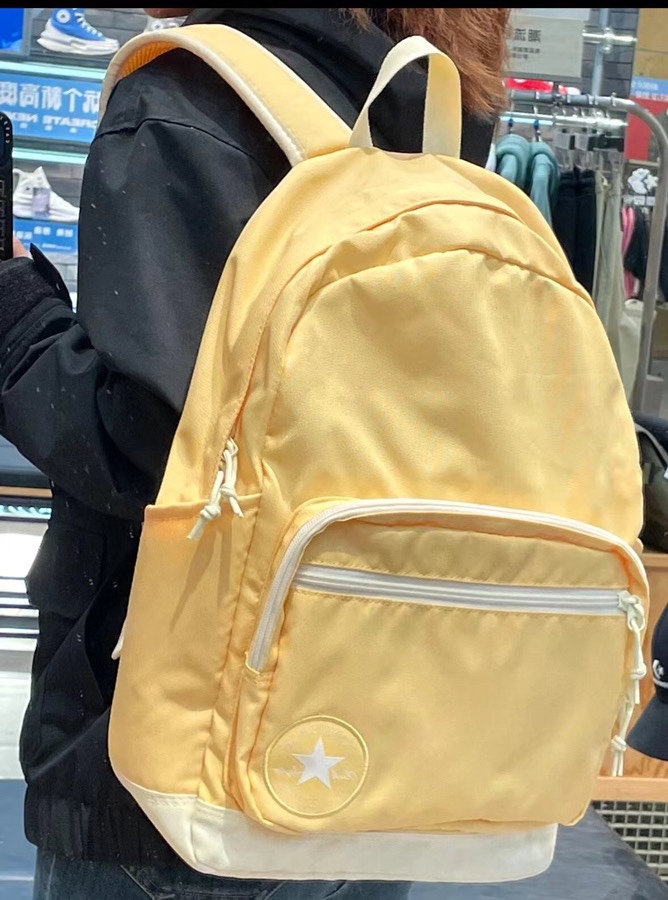 💰34，Converse匡威 简约百搭休闲双肩包男女同款户外运动大容量背包电脑包校园高中大学生书包 尺寸:45×31×15