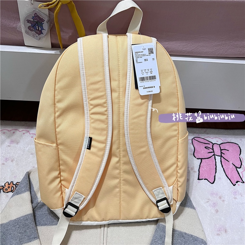 💰34，Converse匡威 简约百搭休闲双肩包男女同款户外运动大容量背包电脑包校园高中大学生书包 尺寸:45×31×15