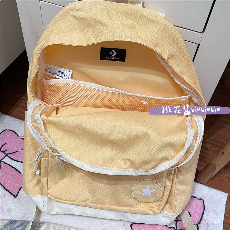 💰34，Converse匡威 简约百搭休闲双肩包男女同款户外运动大容量背包电脑包校园高中大学生书包 尺寸:45×31×15