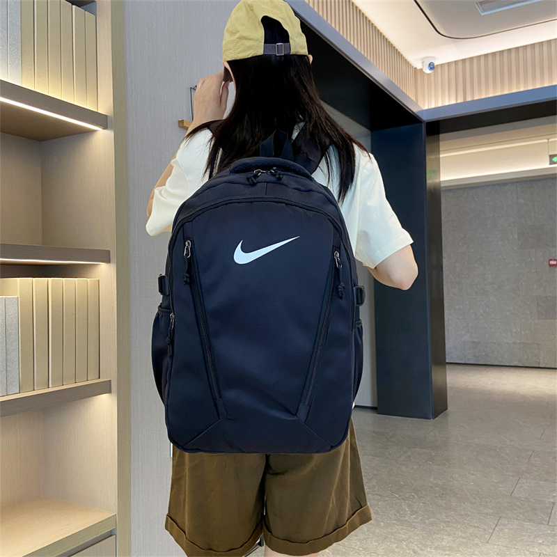 🛒购物价：55💰[江苏档口]NIKE耐克 男女同款简约百搭休闲双肩包时尚运动大容量背包校园高中大学生书包电脑包 尺寸:46×31×18