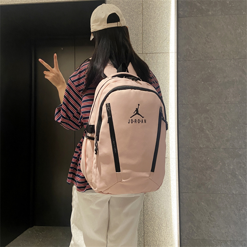 🛒购物价：55💰[江苏档口] AIR JORDAN乔丹飞人 男女同款简约百搭休闲双肩包时尚运动大容量背包校园高中大学生书包电脑包 尺寸:46×31×18