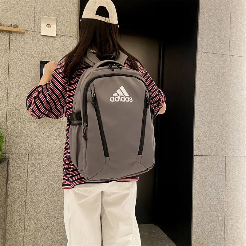 🛒购物价：55💰[江苏档口]Adidas阿迪达斯 男女同款简约百搭休闲双肩包时尚运动大容量背包校园高中大学生书包电脑包 尺寸:46×31×18