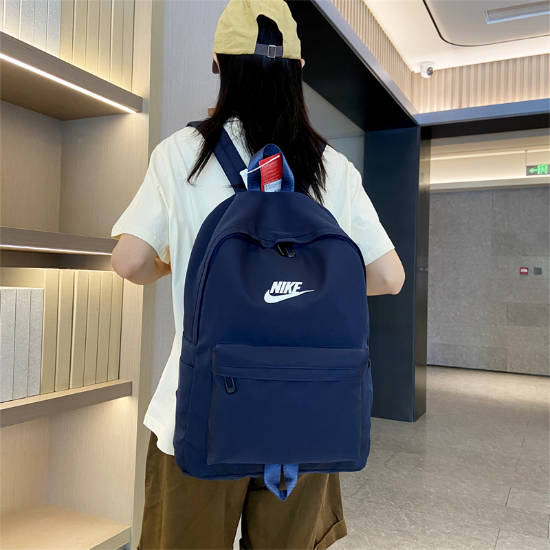 🛒购物价：55💰[江苏档口]NIKE耐克 男女同款简约百搭运动休闲双肩包校园高中大学生书包户外大容量背包电脑包 尺寸:44×33×15
