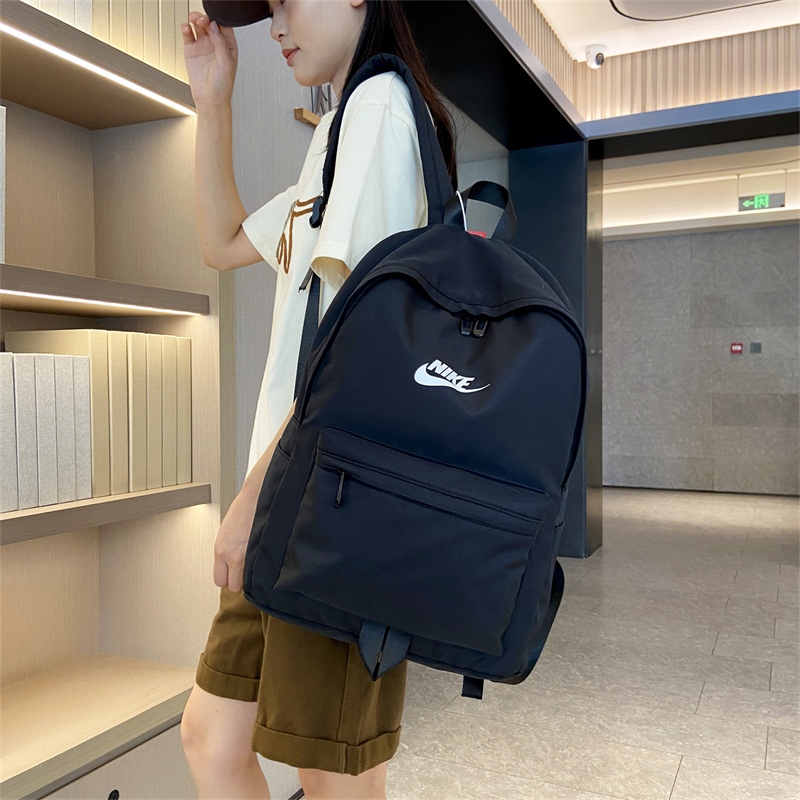 🛒购物价：55💰[江苏档口]NIKE耐克 男女同款简约百搭运动休闲双肩包校园高中大学生书包户外大容量背包电脑包 尺寸:44×33×15