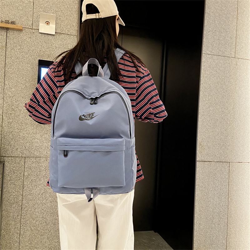 🛒购物价：55💰[江苏档口]NIKE耐克 男女同款简约百搭运动休闲双肩包校园高中大学生书包户外大容量背包电脑包 尺寸:44×33×15