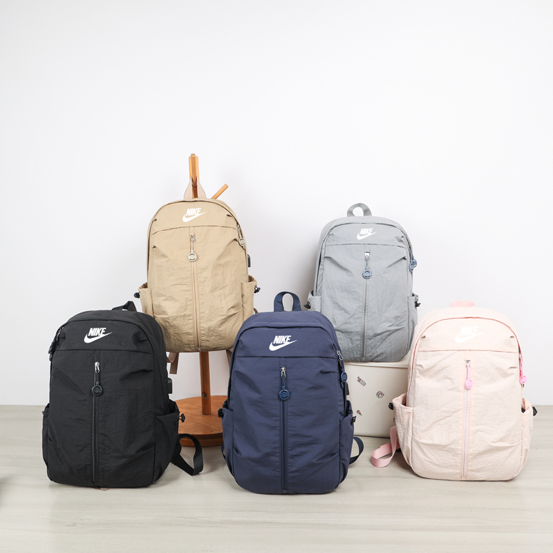 🛒购物价：55💰[江苏档口]NIKE耐克 男女同款简约百搭休闲双肩包时尚潮流运动背包电脑包校园高中大学生书包 尺寸:45×30×15