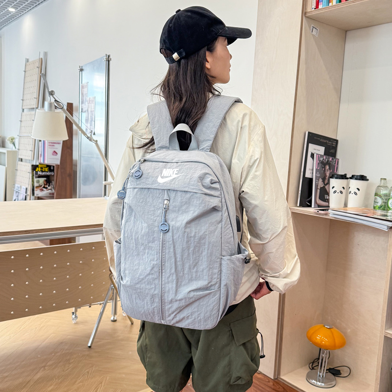 🛒购物价：55💰[江苏档口]NIKE耐克 男女同款简约百搭休闲双肩包时尚潮流运动背包电脑包校园高中大学生书包 尺寸:45×30×15