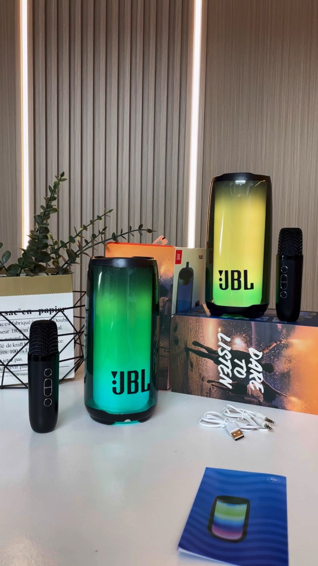 JBL Pulse 5 Portable Bluetooth Speaker with Microphone - Black