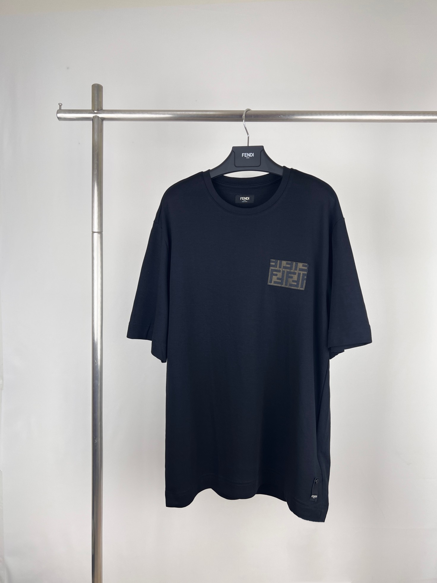 Fendi Clothing T-Shirt Embroidery Cotton Short Sleeve