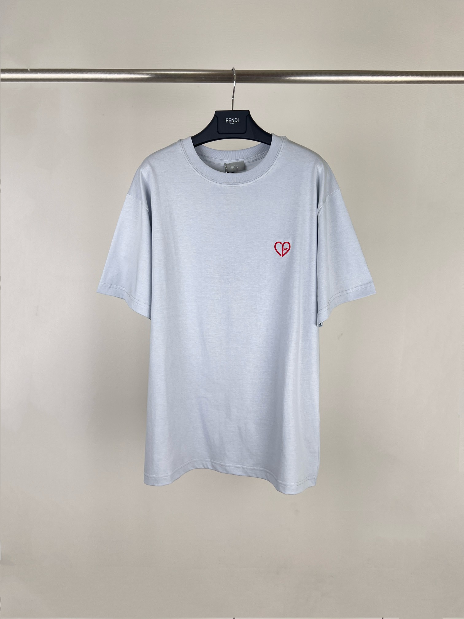 Dior Clothing T-Shirt Embroidery Short Sleeve