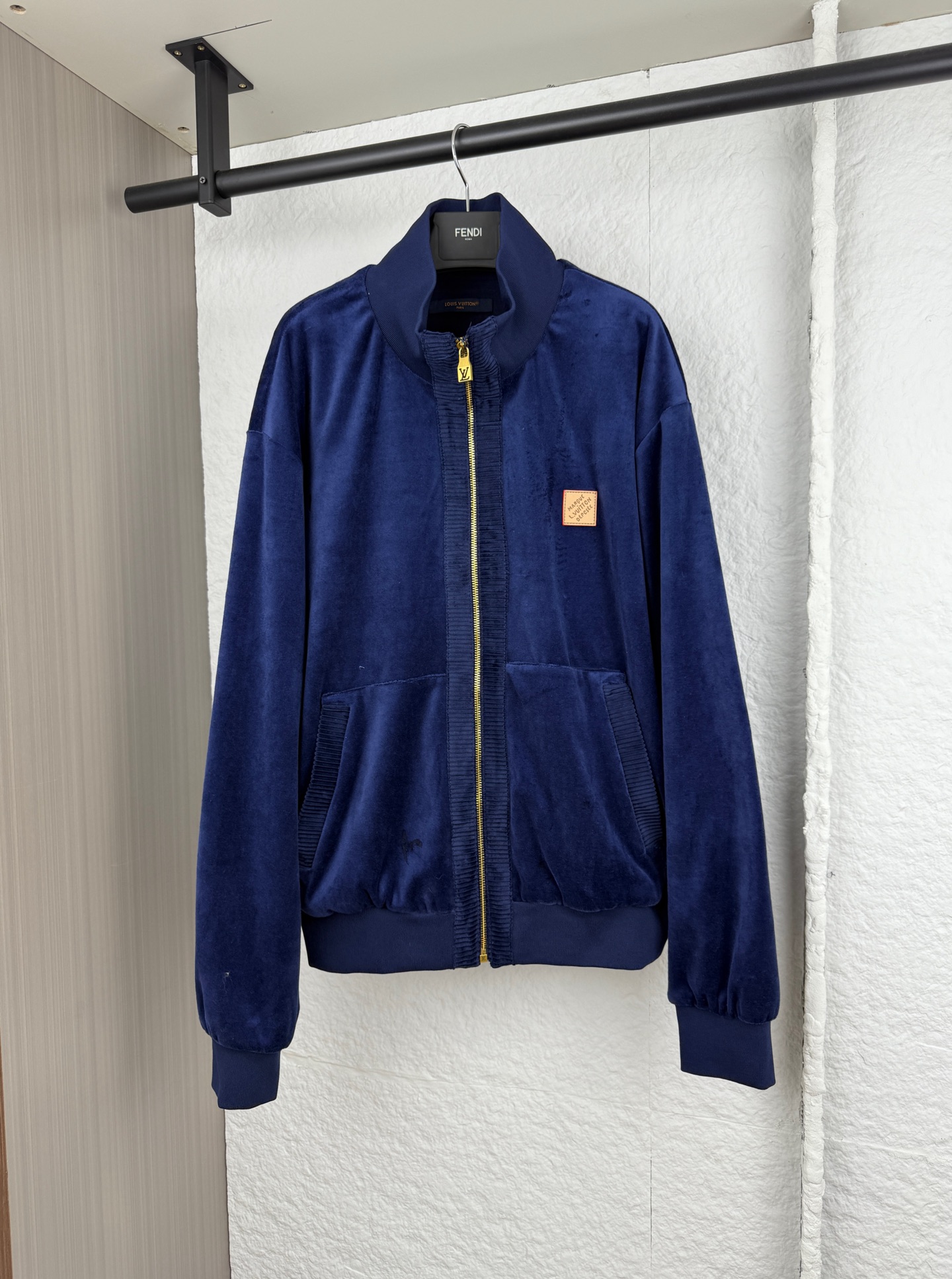 P355 1V Chaqueta de canalé con bolsillo con cremallera de terciopelo Louis S/M/L/XL