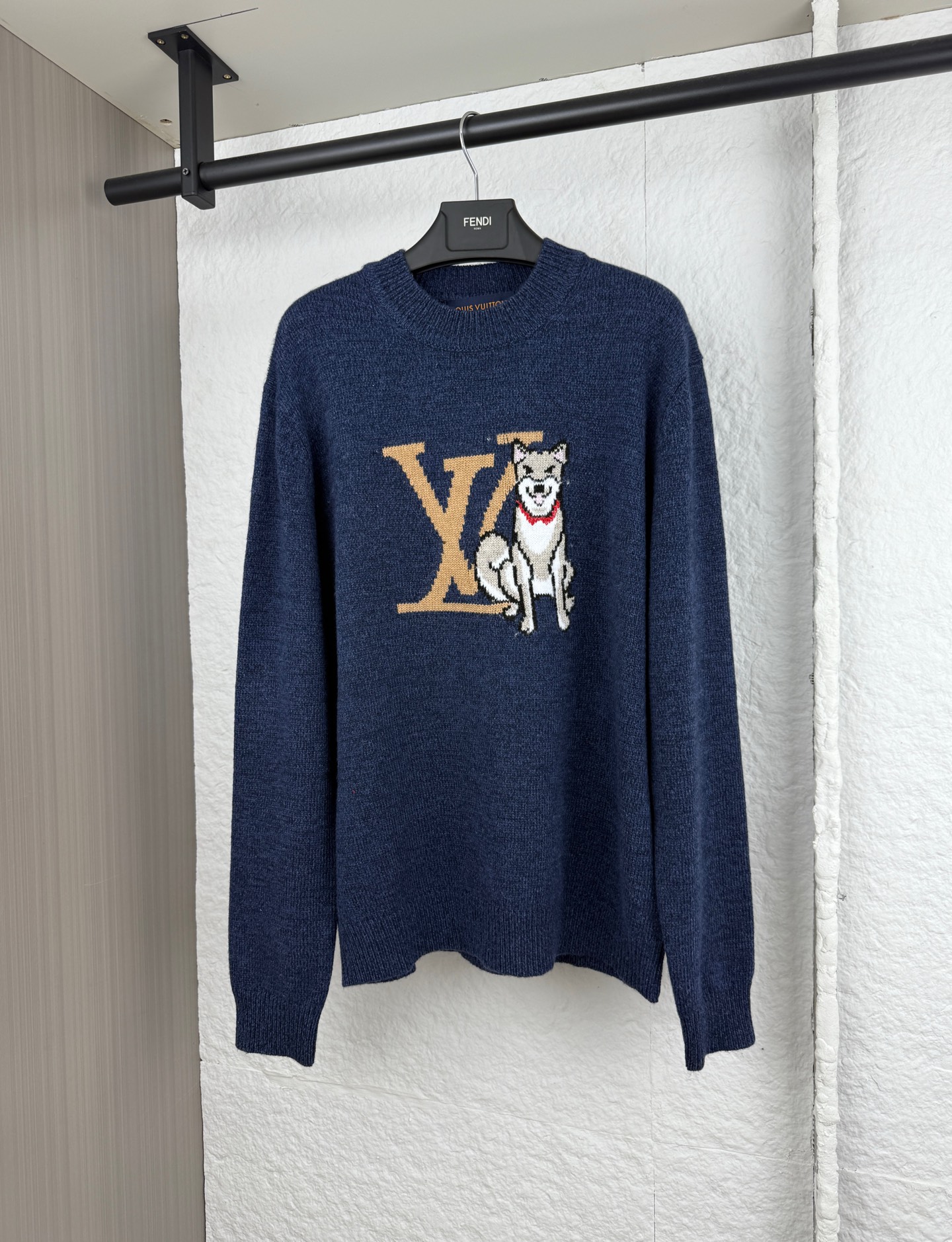 P280 1V Louis cápsula serie cachorro patrón de intarsia suéter de punto XS/S/M/L