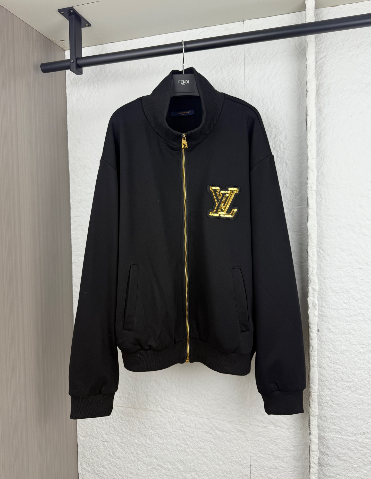 P255 1V Chaqueta con cremallera bordada con lentejuelas Louis S/M/L/XL