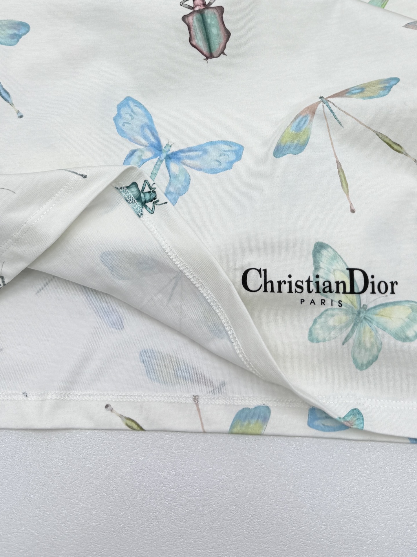 Dior Dior迪奥女款蝴蝶昆虫印花T恤短袖