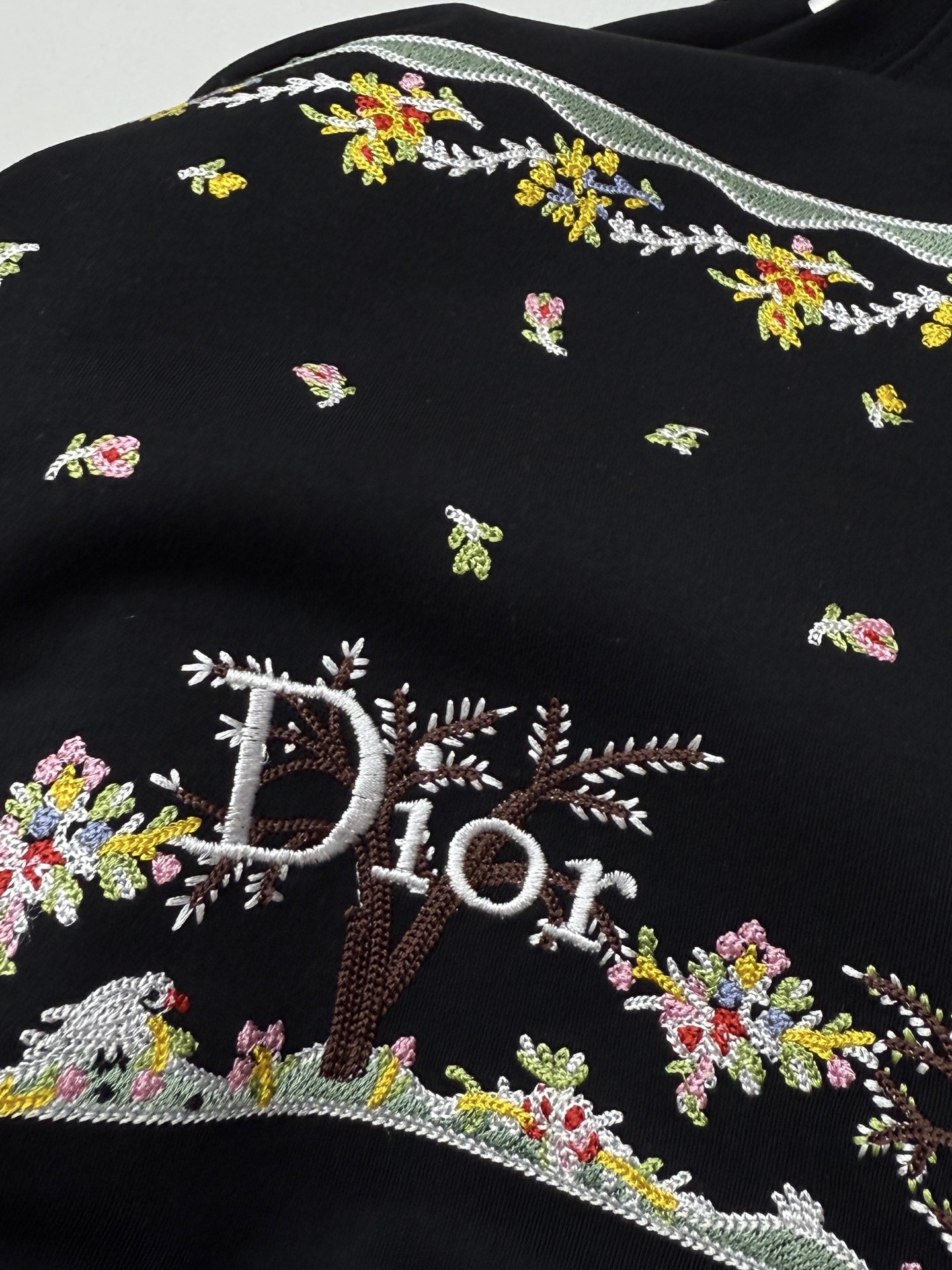 Dior Dior迪奥女款花卉刺绣T恤短袖
