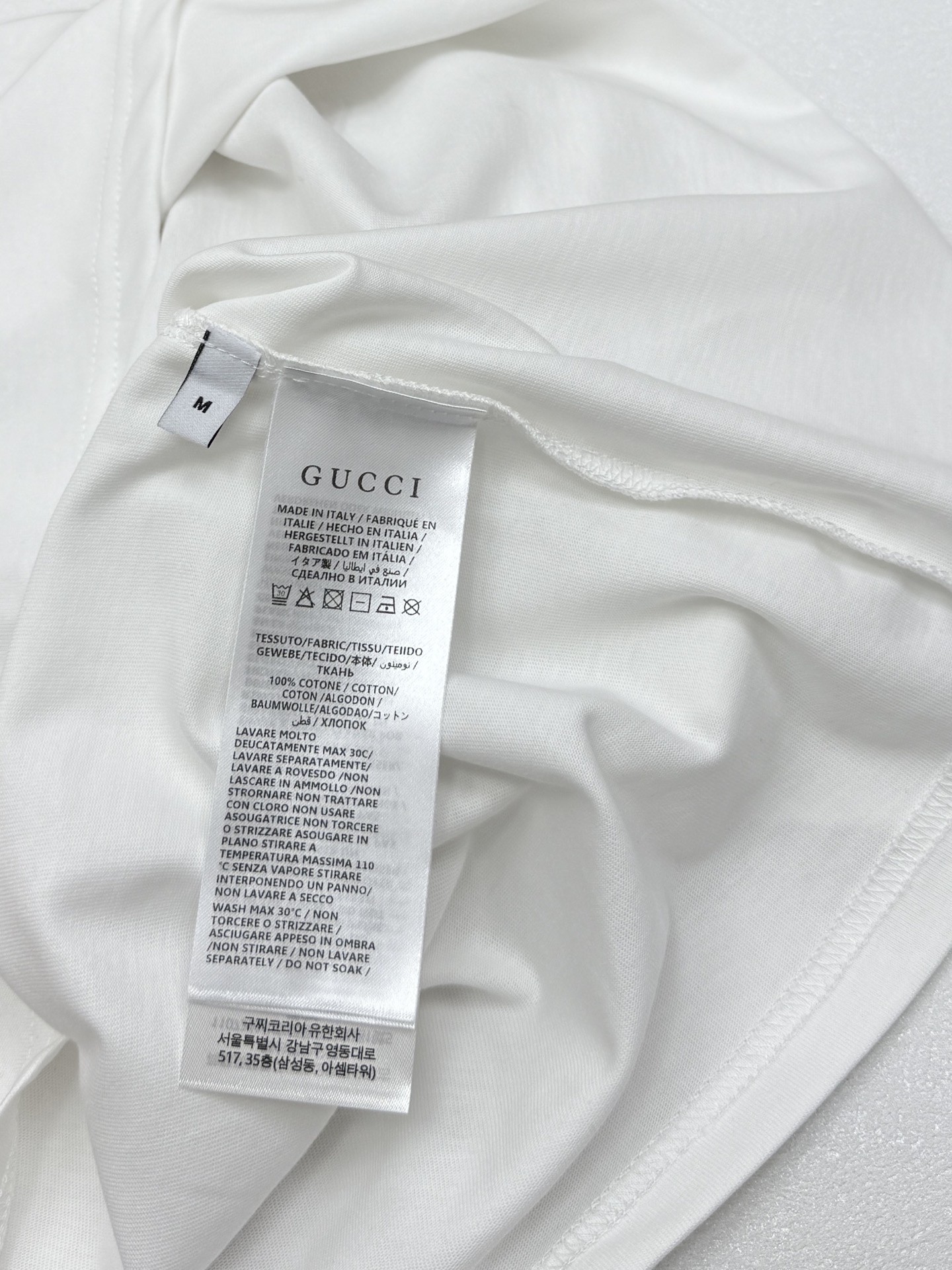 Gucci Gucci古驰做旧印花T恤短袖