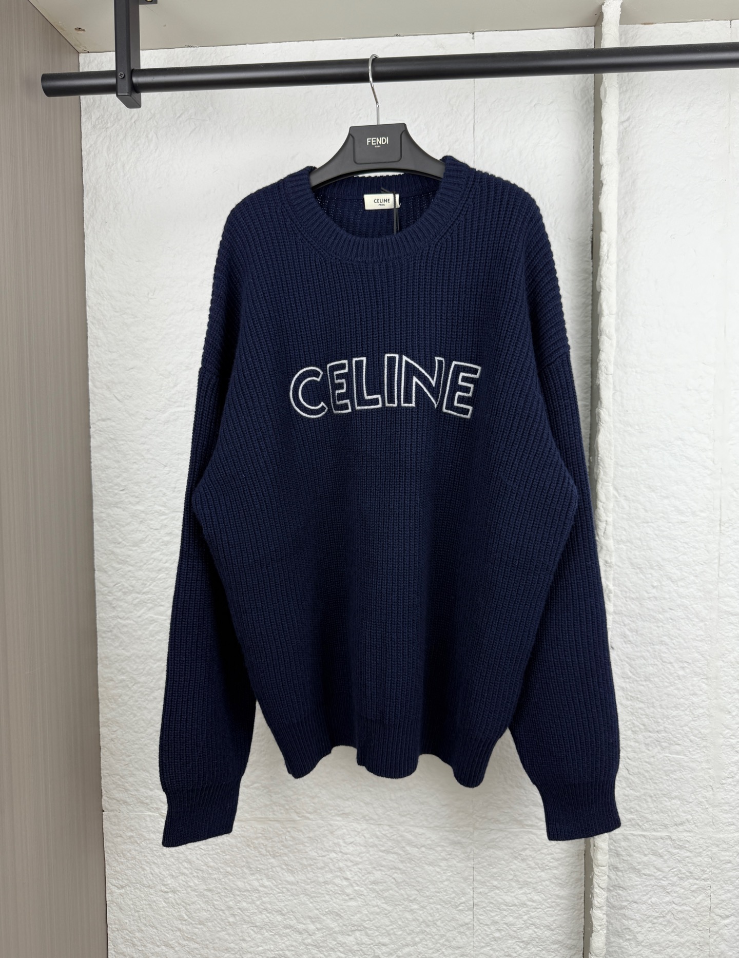 Celine Celine赛琳字母绣花针织毛衣
