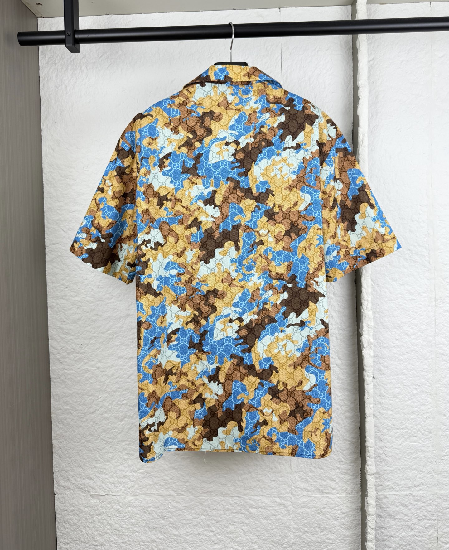 Gucci Gucci古驰双G迷彩印花套装短袖衬衫