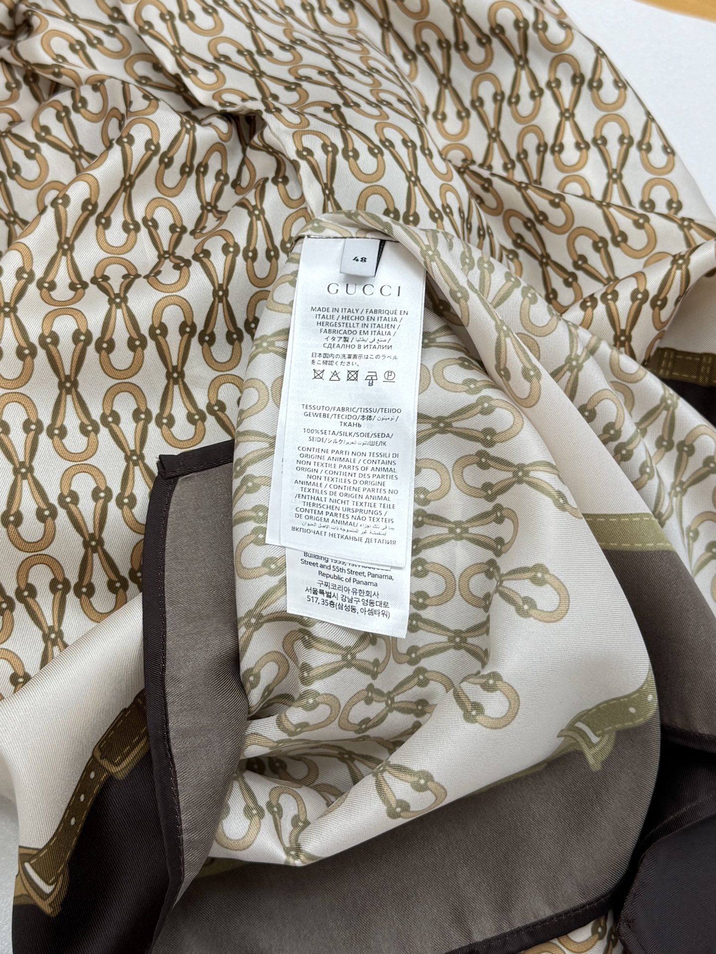 Gucci Gucci古驰马衔扣印花套装短袖衬衫