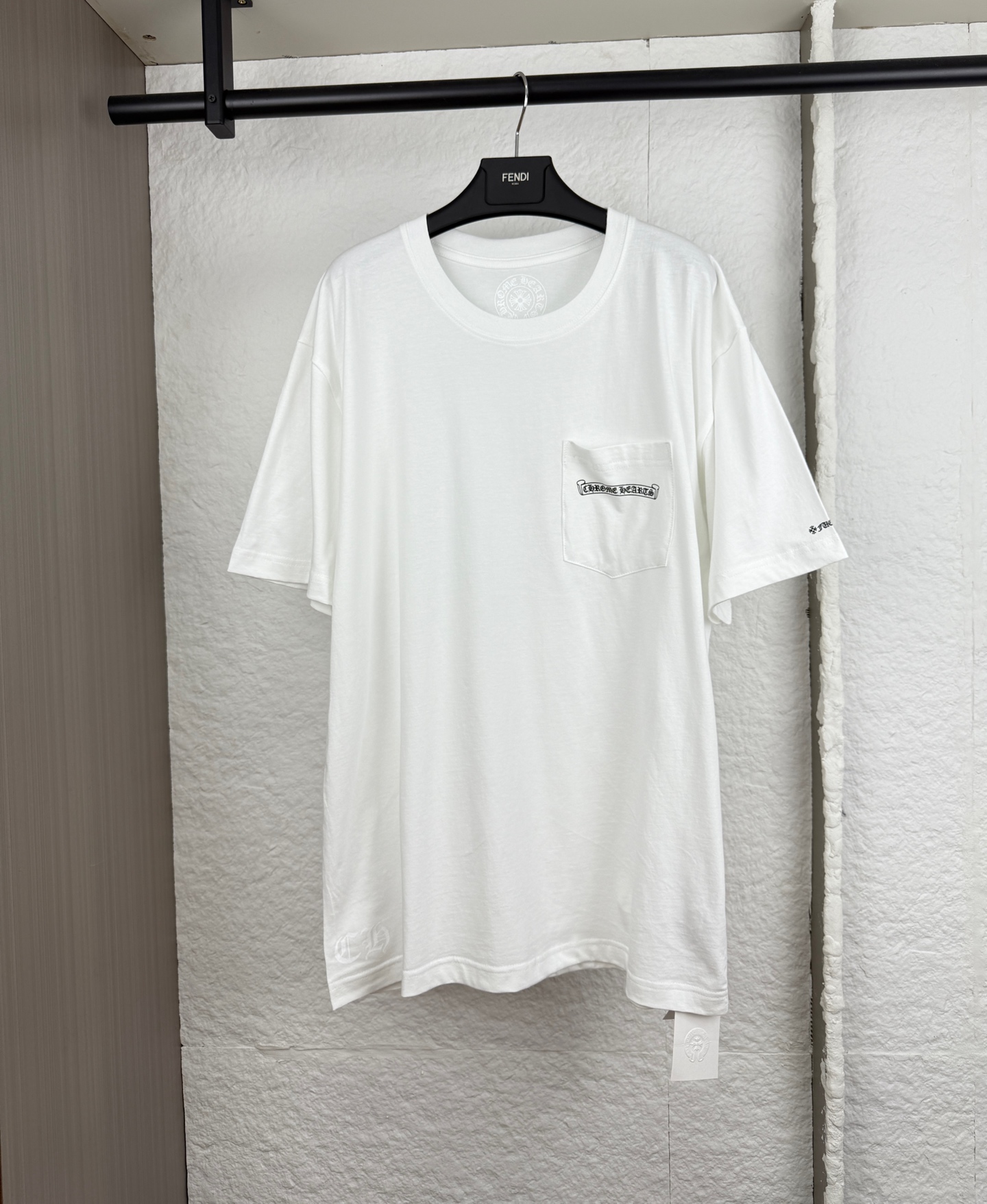 Chrome Hearts Chrome Hearts克罗心胸口口袋梵文印花T恤短袖