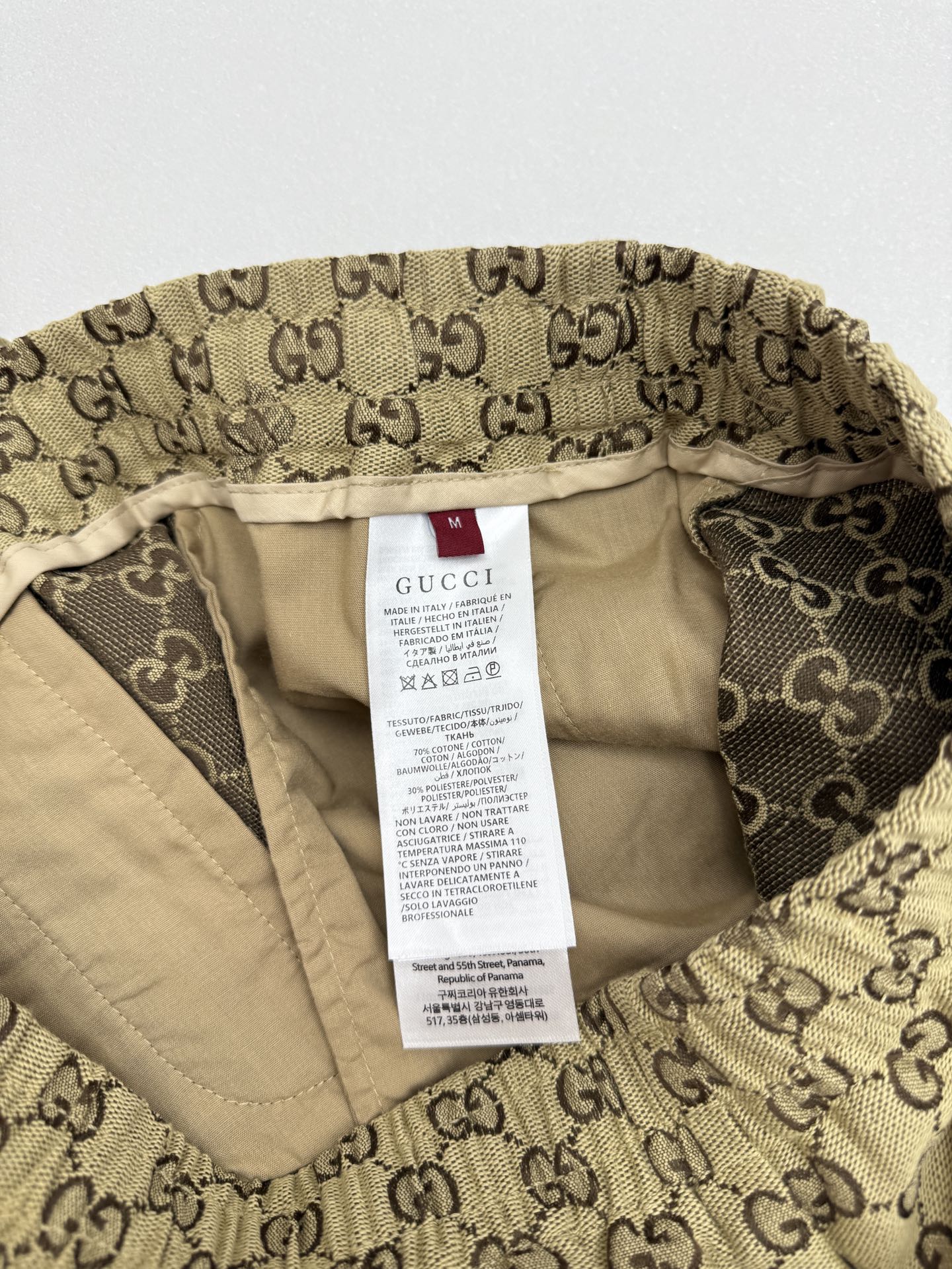 Gucci Gucci古驰双G马头刺绣抽绳短裤