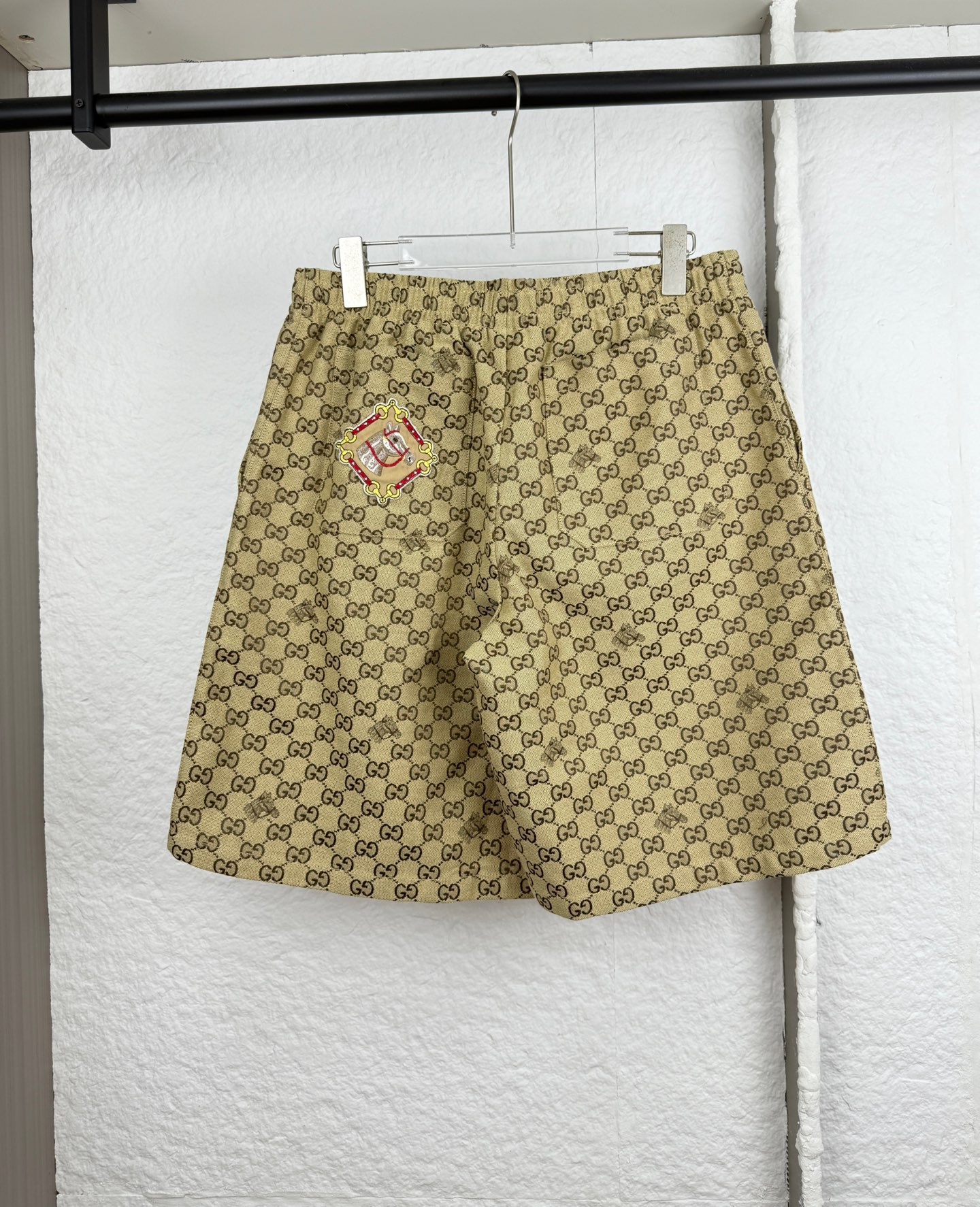 Gucci Gucci古驰双G马头刺绣抽绳短裤