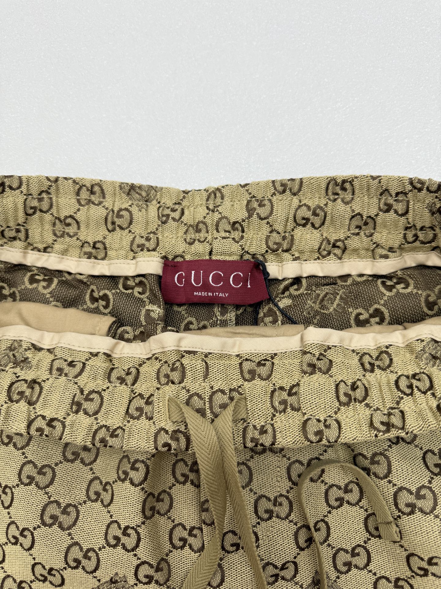 Gucci Gucci古驰双G马头刺绣抽绳短裤