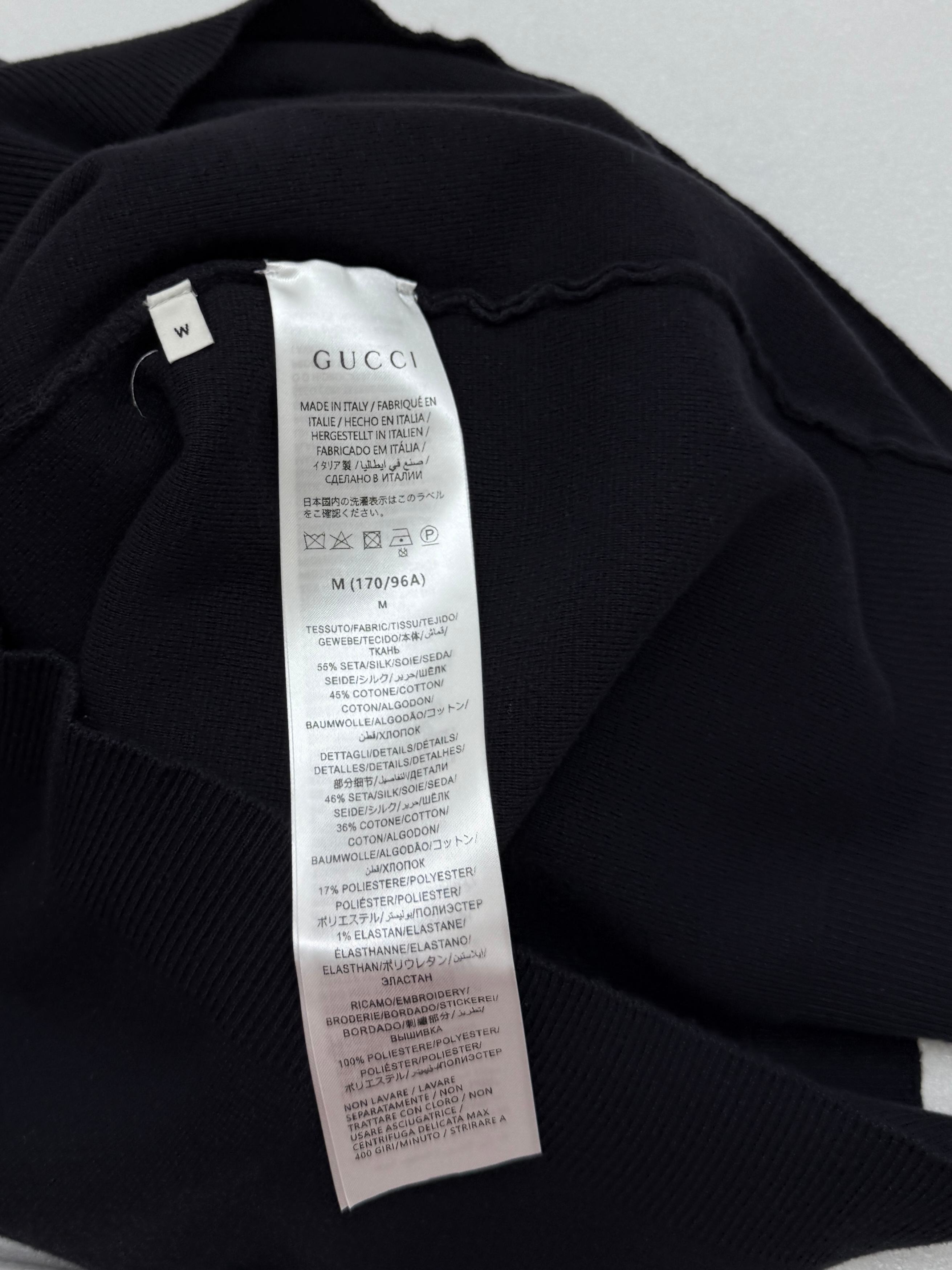 Gucci Gucci古驰胸口刺绣针织短袖