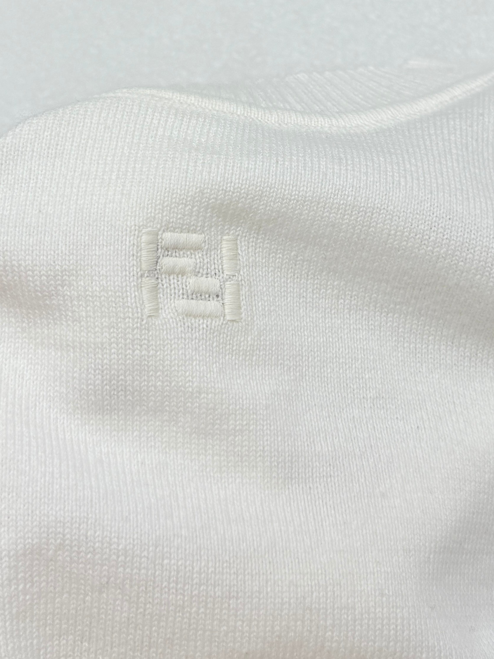 Fendi Fendi芬迪FF刺绣针织短袖