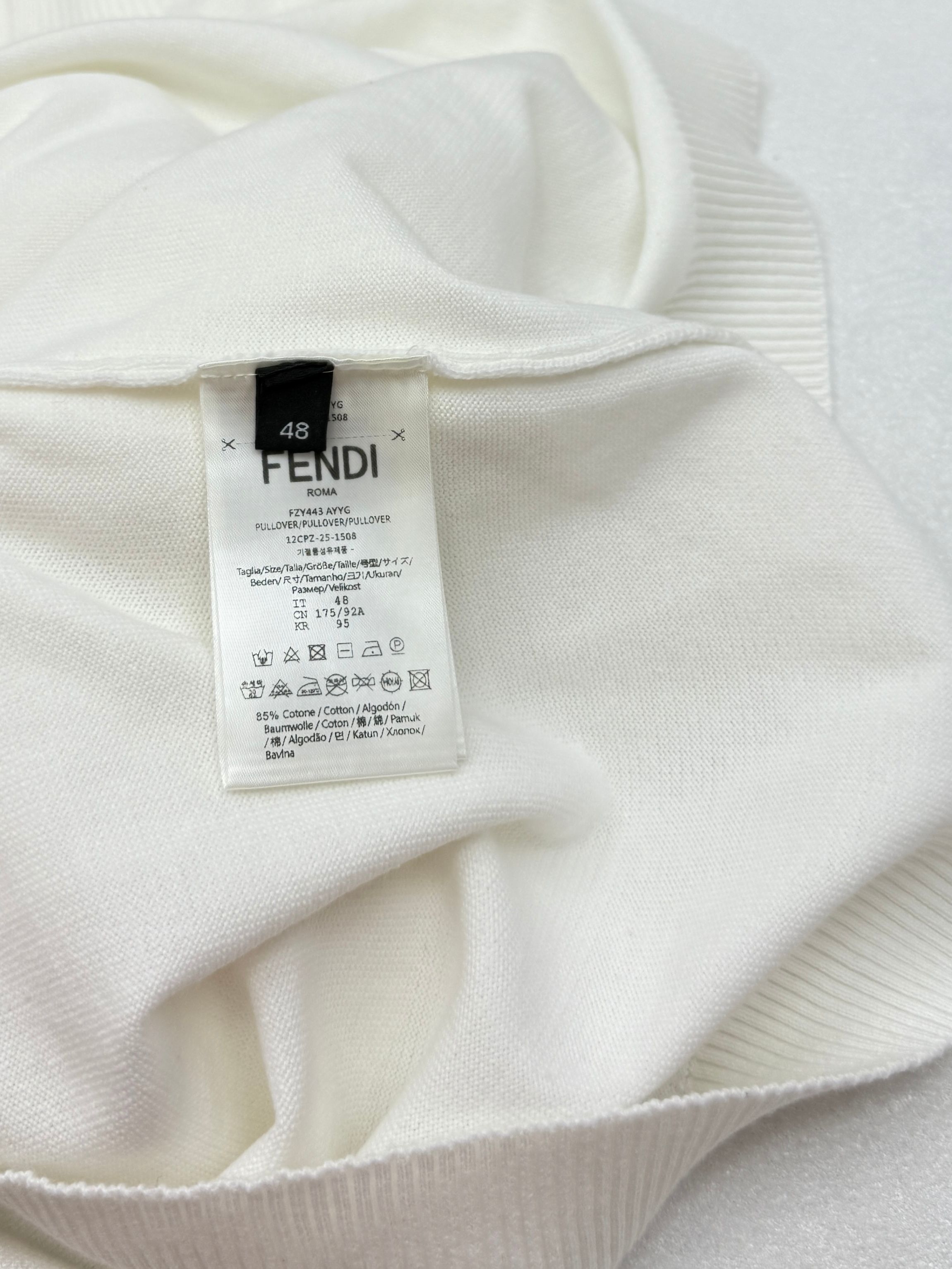 Fendi Fendi芬迪FF刺绣针织短袖