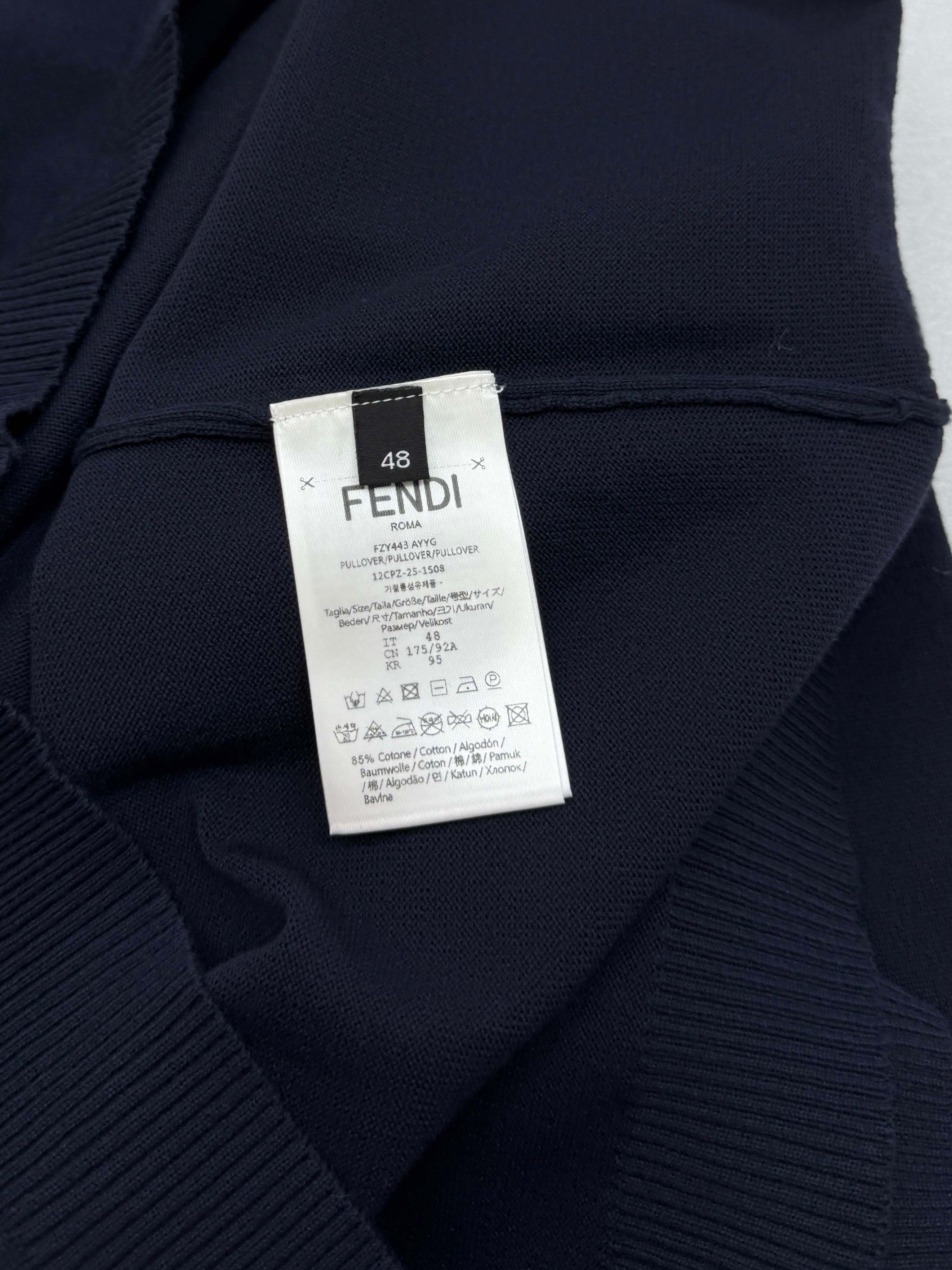 Fendi Fendi芬迪FF刺绣针织短袖