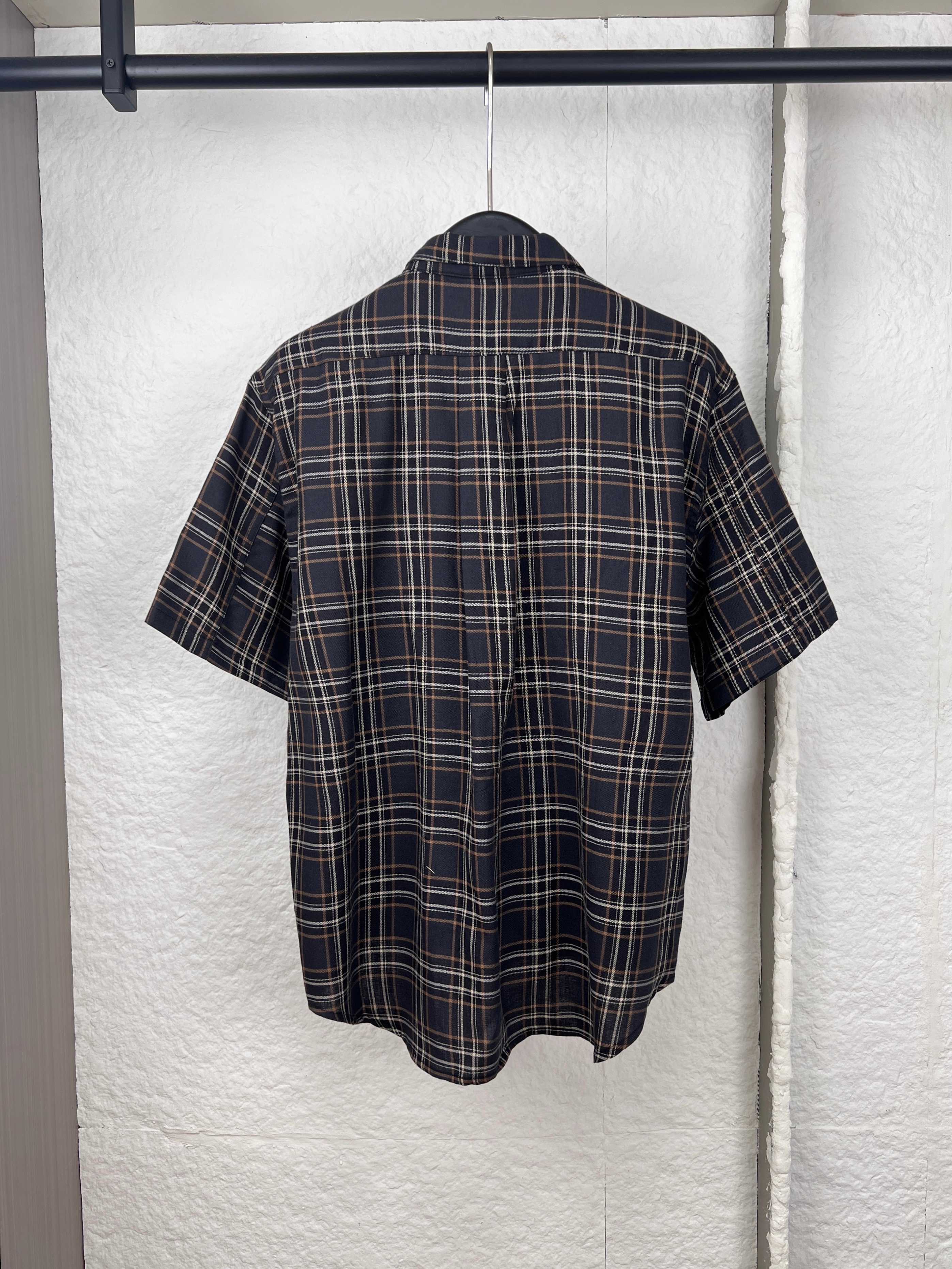 Chrome Hearts Chrome Hearts克罗心格纹棉宝剑拉链短袖衬衫