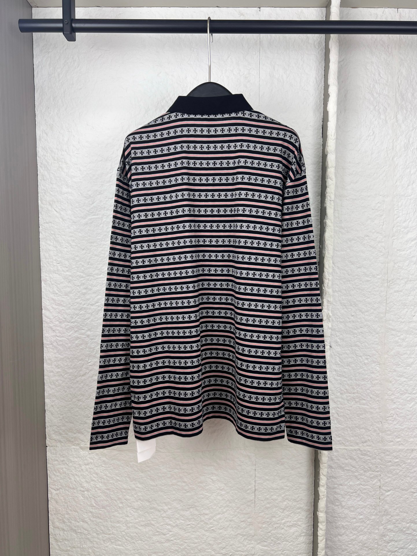 Chrome Hearts Chrome Hearts克罗心嘴巴刺绣长袖polo衫