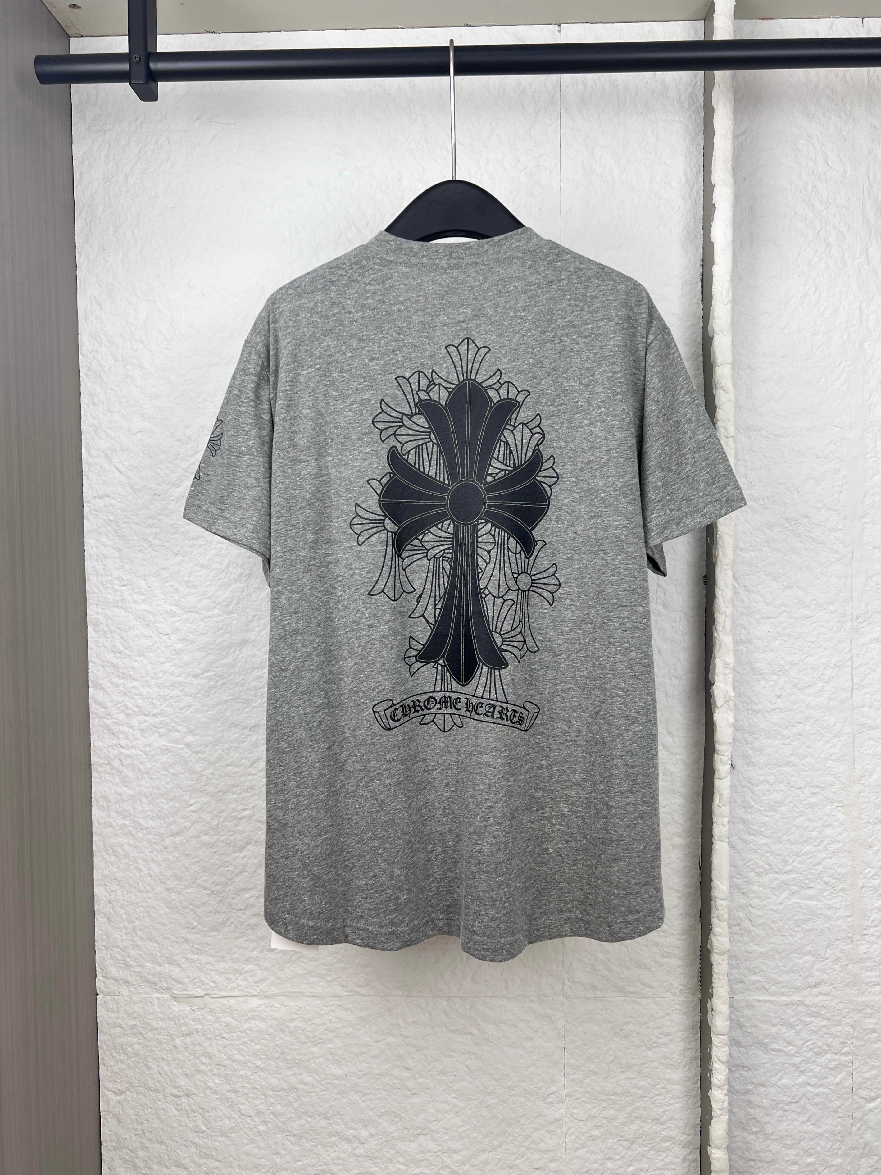 Chrome Hearts Chrome Hearts克罗心梵文十字架印花T恤短袖