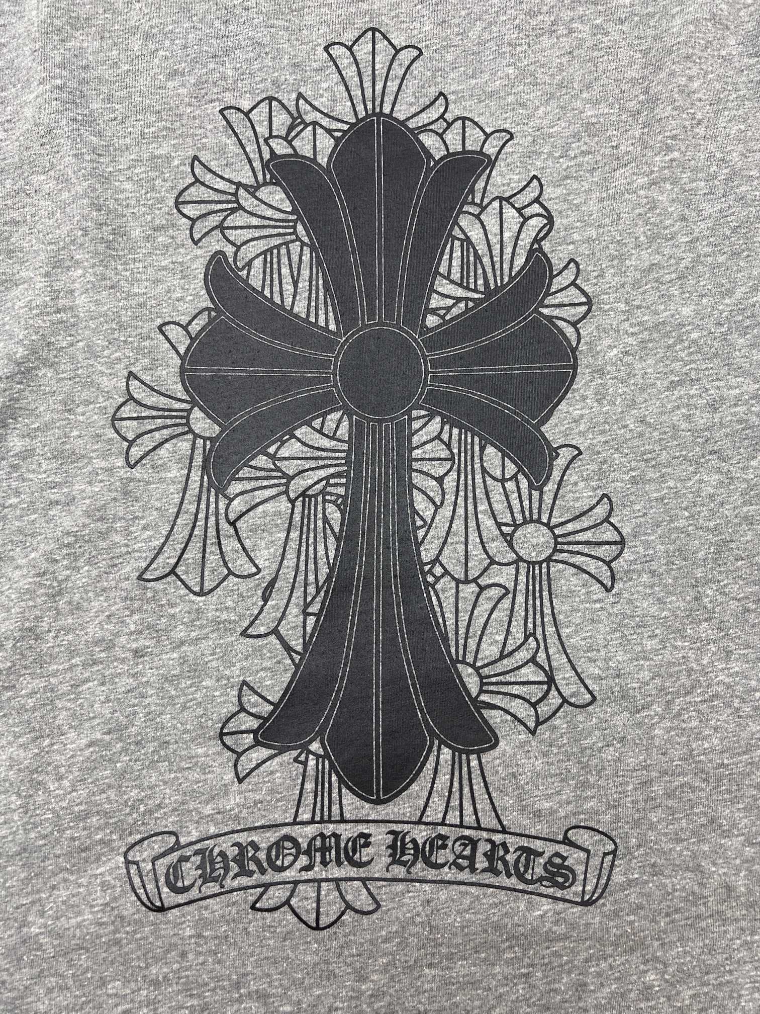 Chrome Hearts Chrome Hearts克罗心梵文十字架印花T恤短袖
