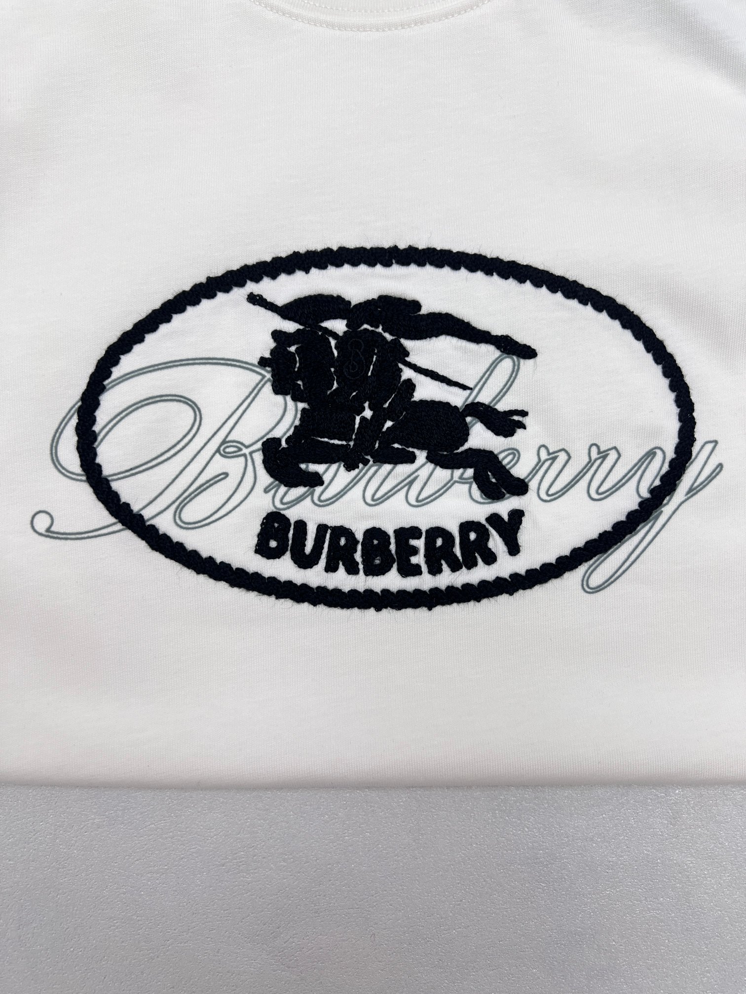 Burberry BBR巴宝莉麻绳战马绣花T恤短袖