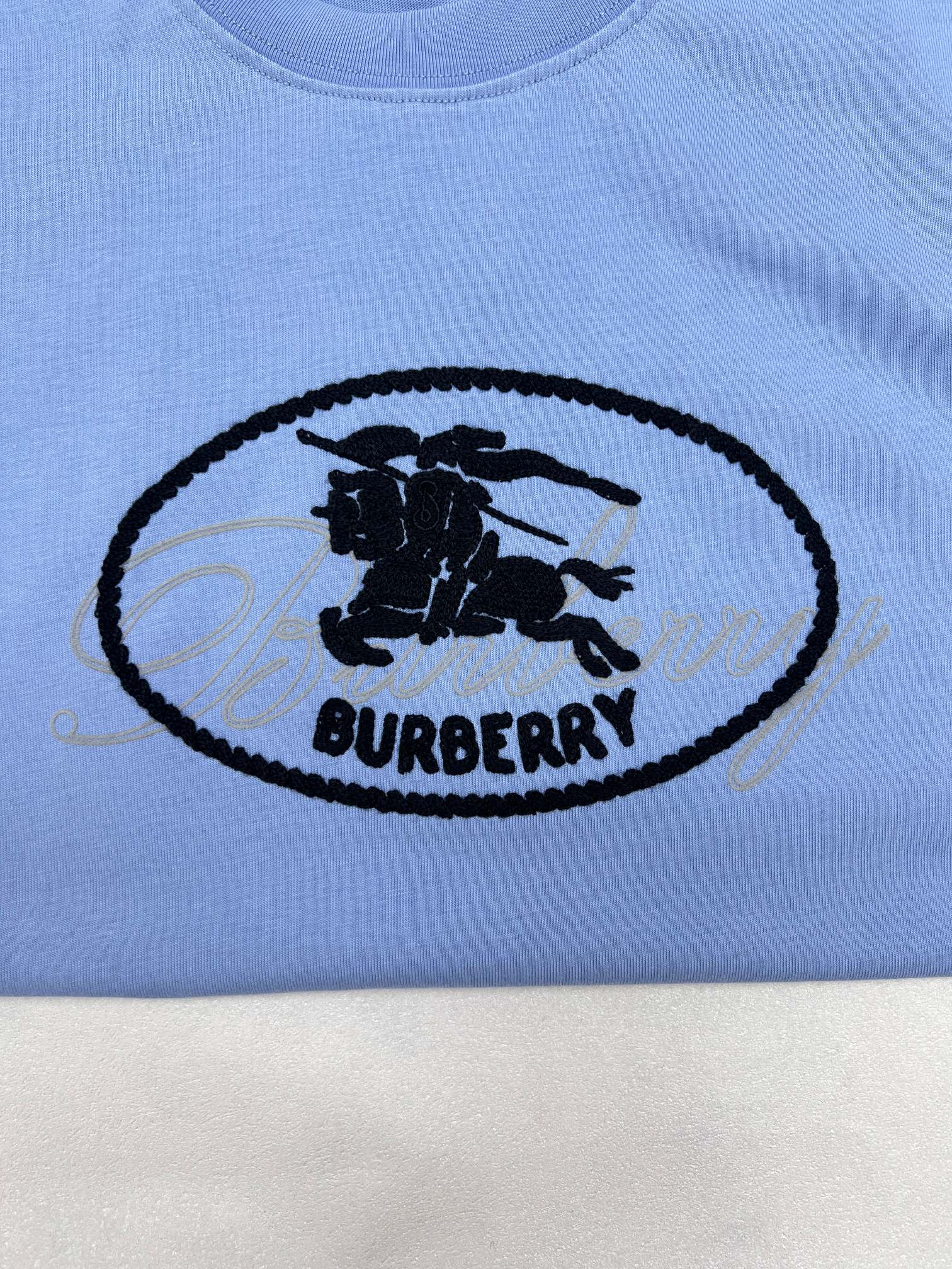 Burberry BBR巴宝莉麻绳战马绣花T恤短袖