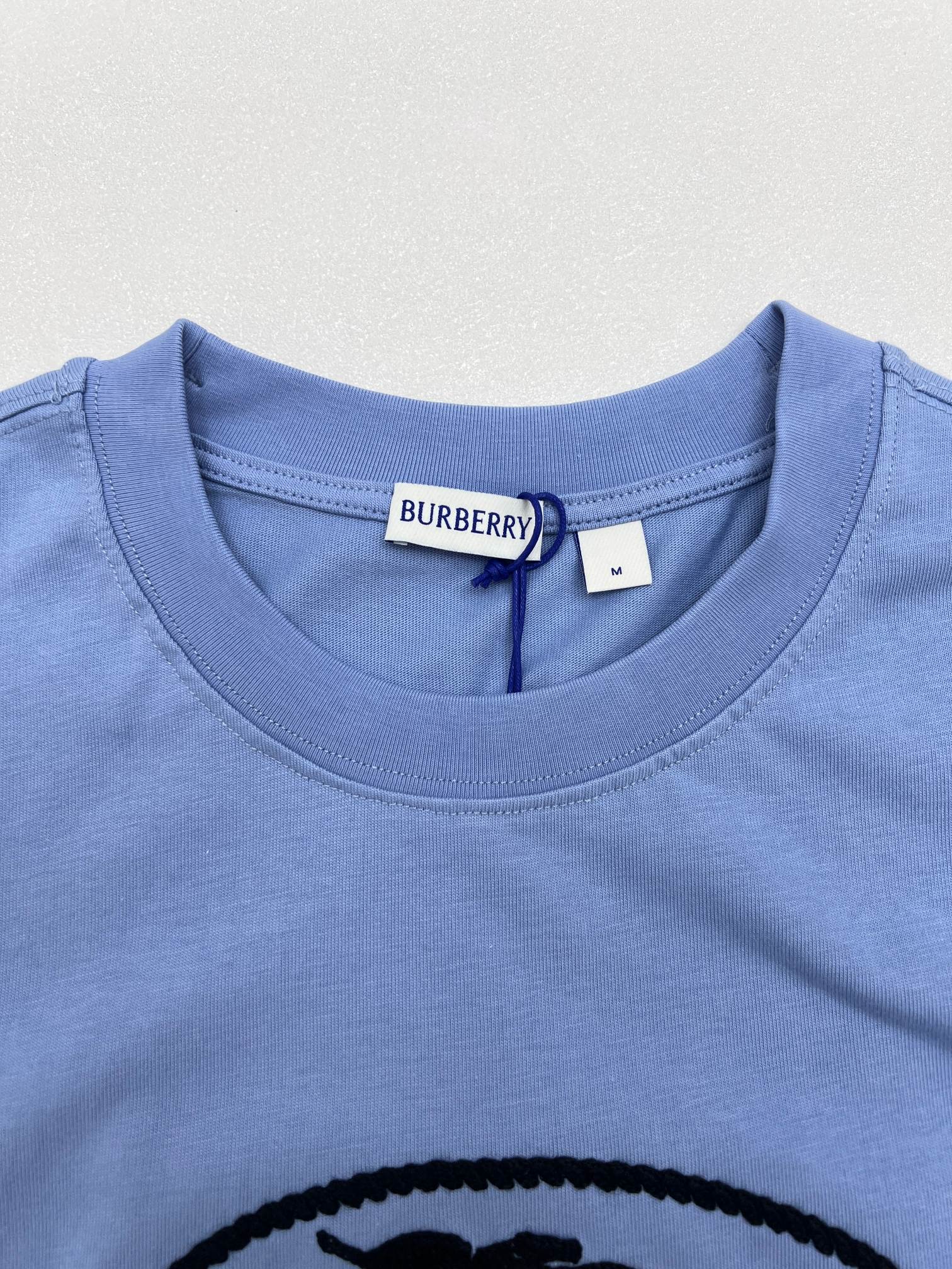 Burberry BBR巴宝莉麻绳战马绣花T恤短袖
