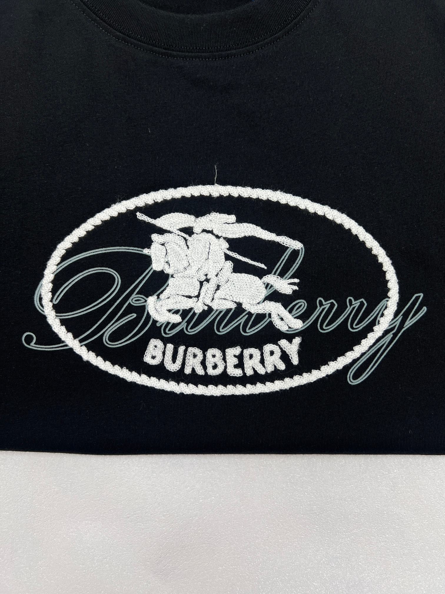 Burberry BBR巴宝莉麻绳战马绣花T恤短袖