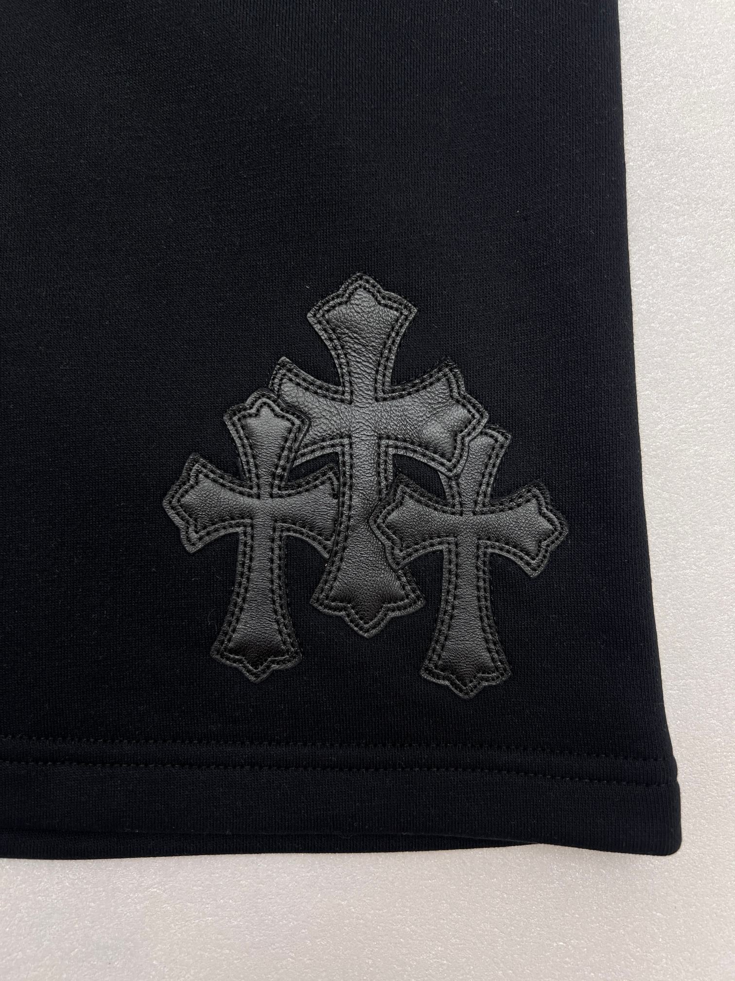 Chrome Hearts Chrome Hearts克罗心皮标十字架短裤