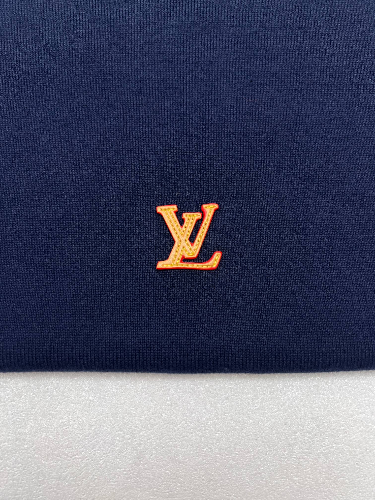 Louis Vuitton 1V路易胸口徽标针织短袖