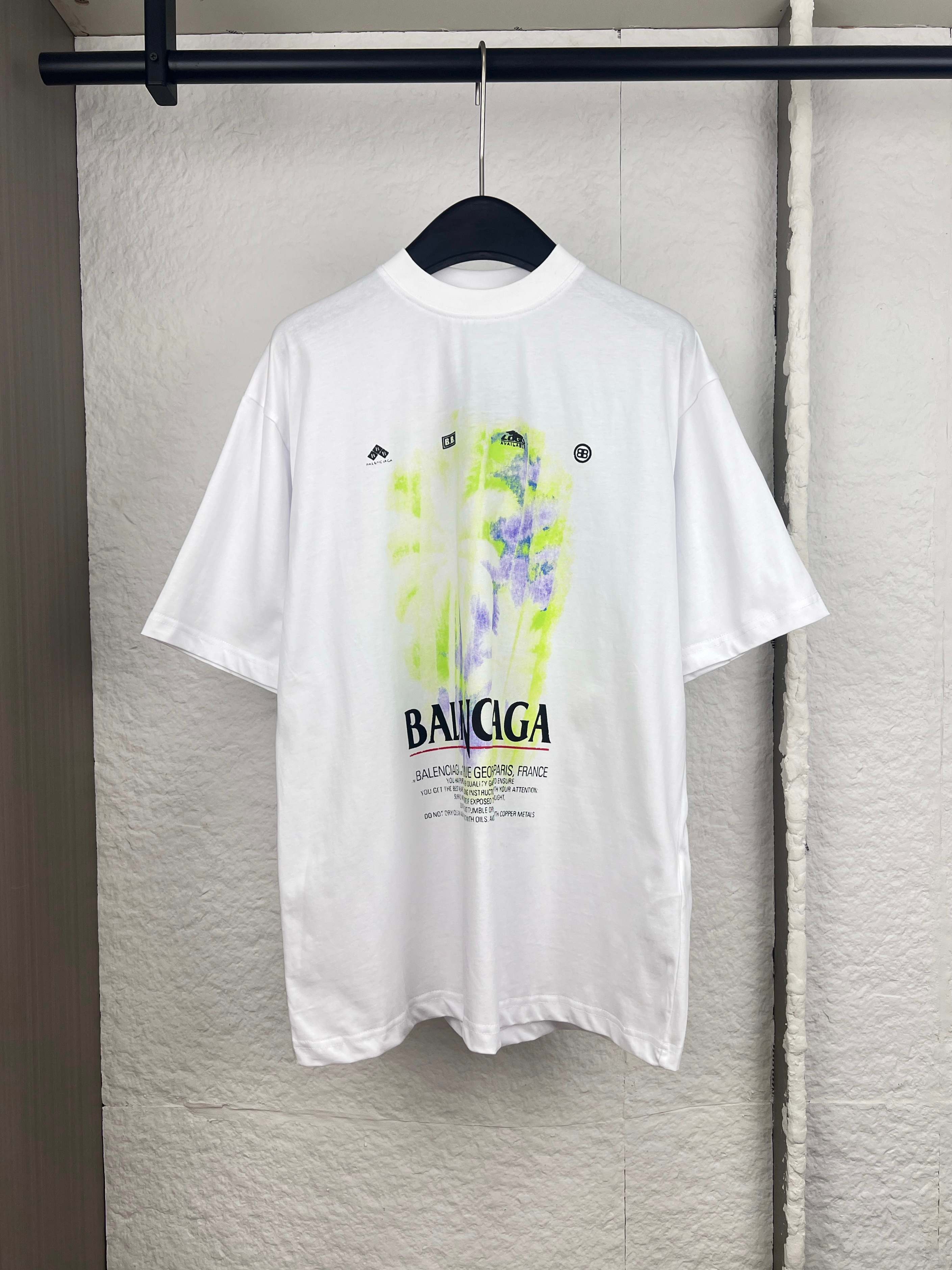 Balenciaga Balenciaga巴黎夏日椰树印花T恤短袖