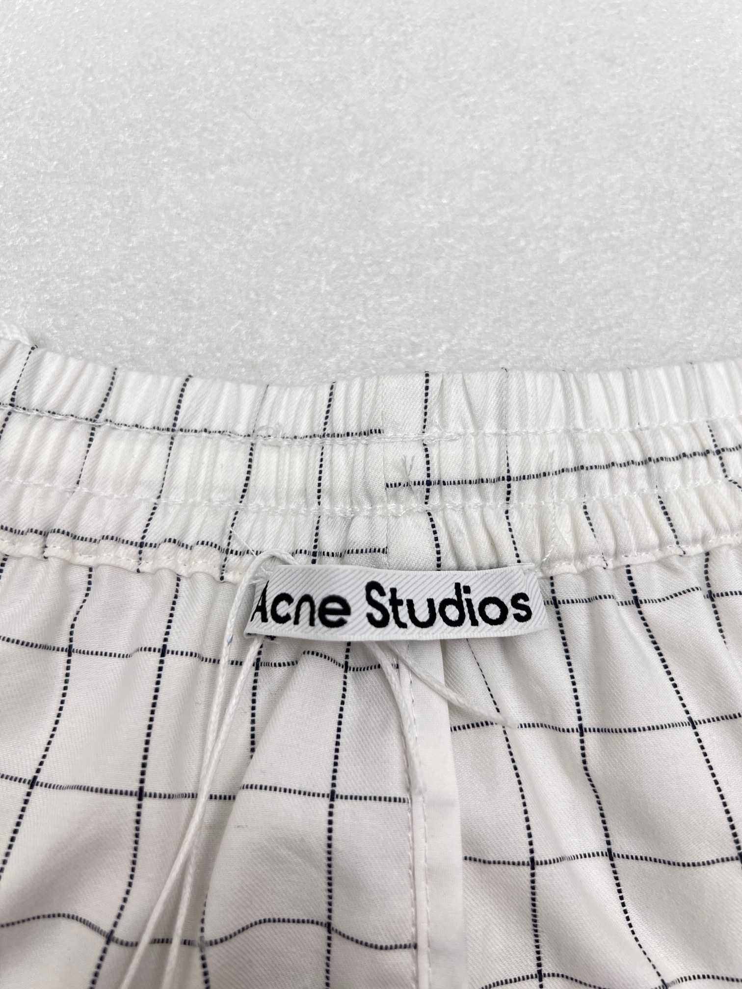 Acne Studios Acne Studios格子印花抽绳短裤