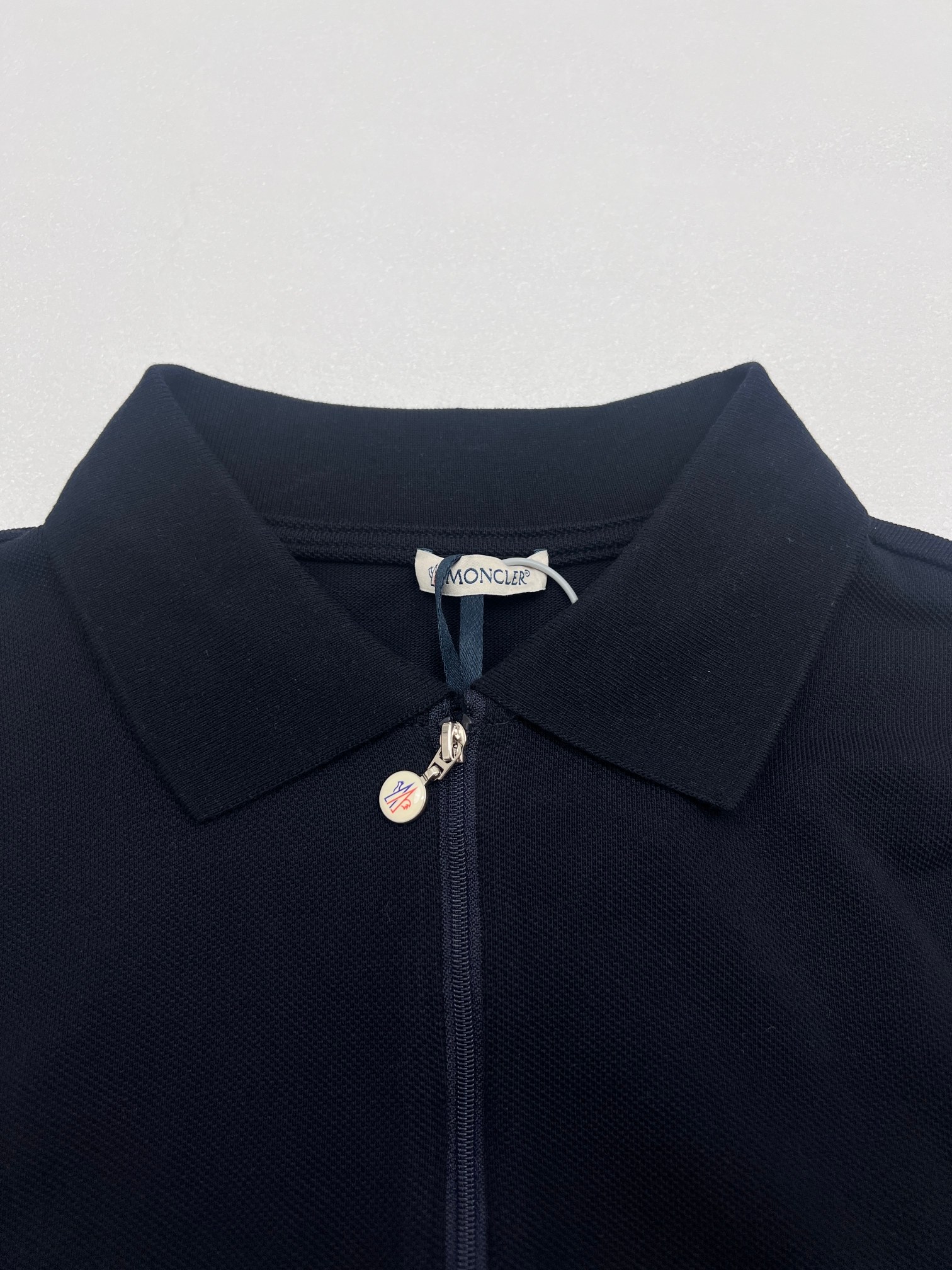 Moncler Moncler蒙口尼龙拼接袖标拉链polo衫