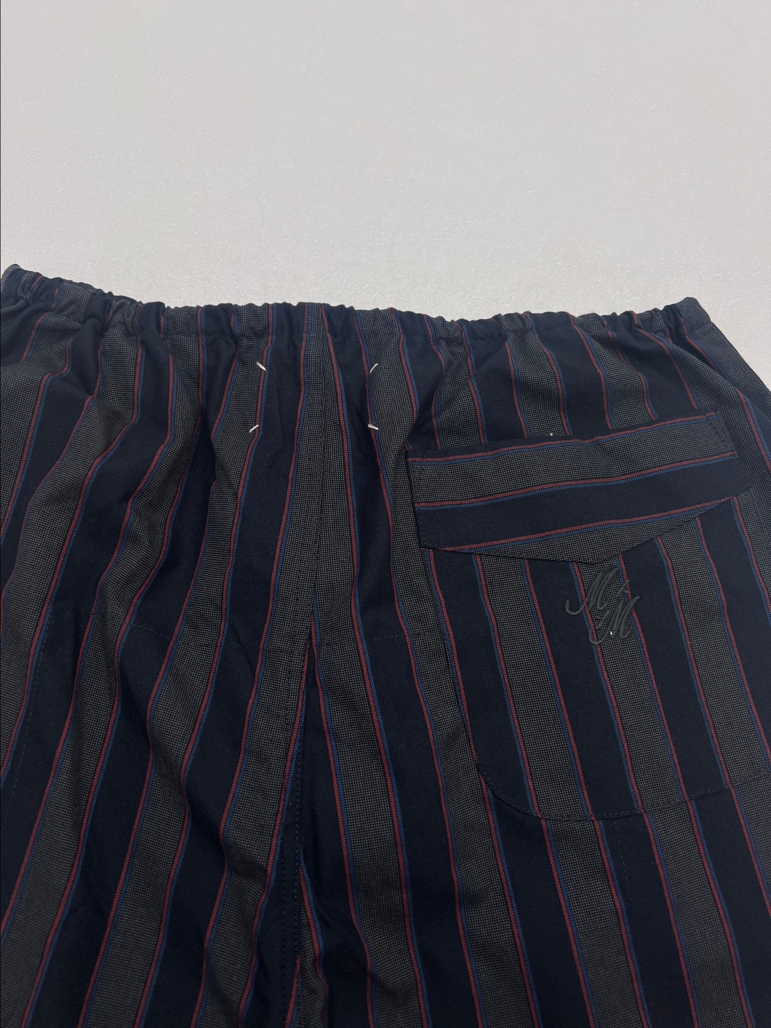 Maison Margiela MM6马吉拉条纹口袋松紧腰休闲裤