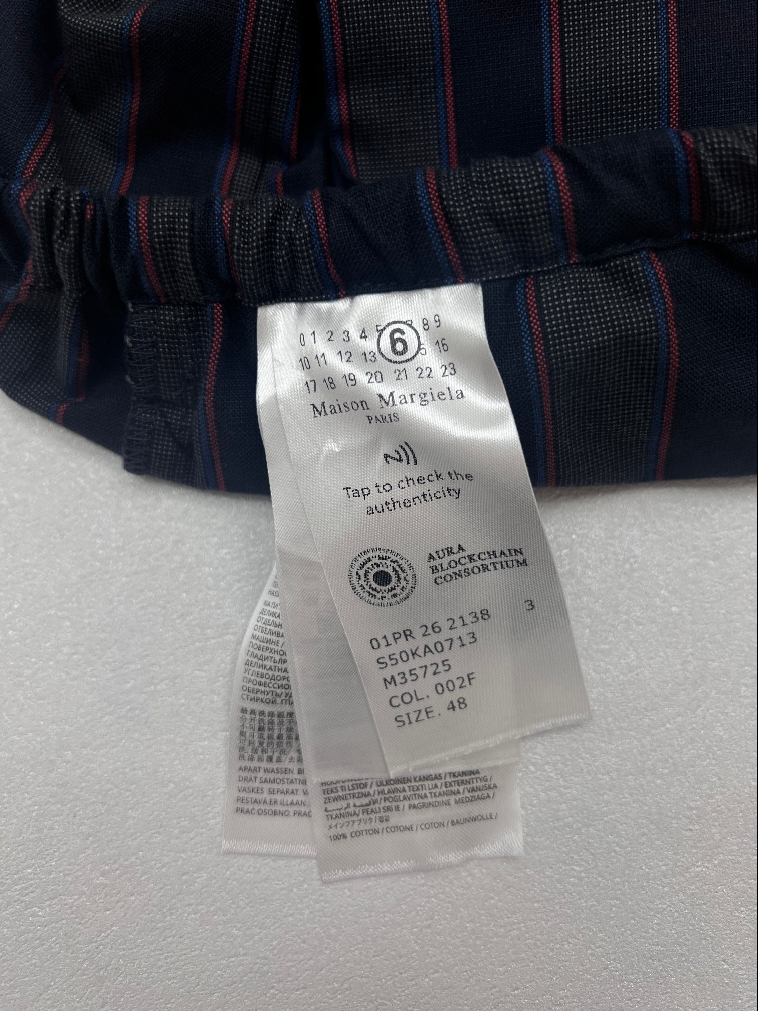 Maison Margiela MM6马吉拉条纹口袋松紧腰休闲裤