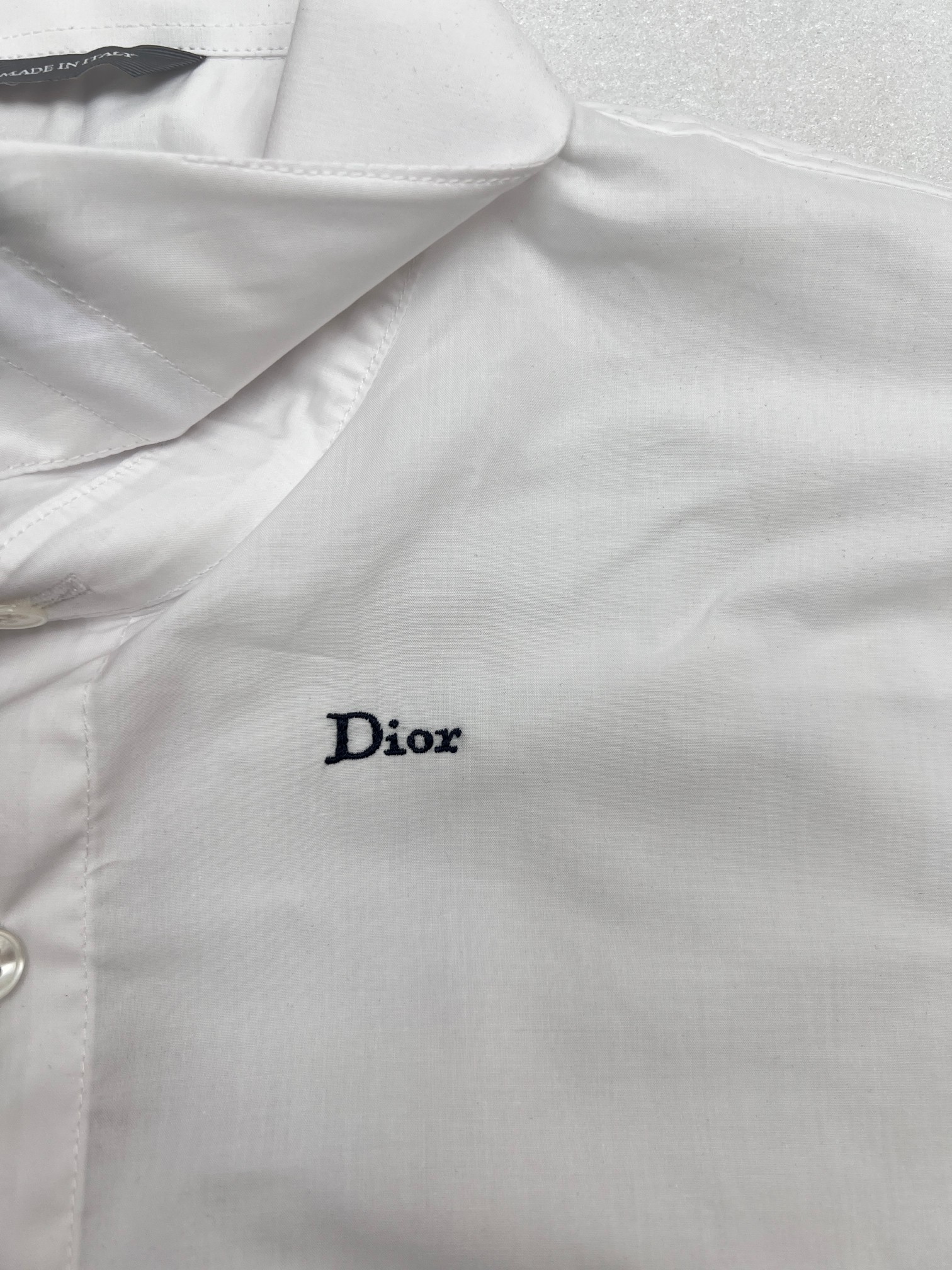 Dior Dior迪奥领口四叶草刺绣短袖衬衫