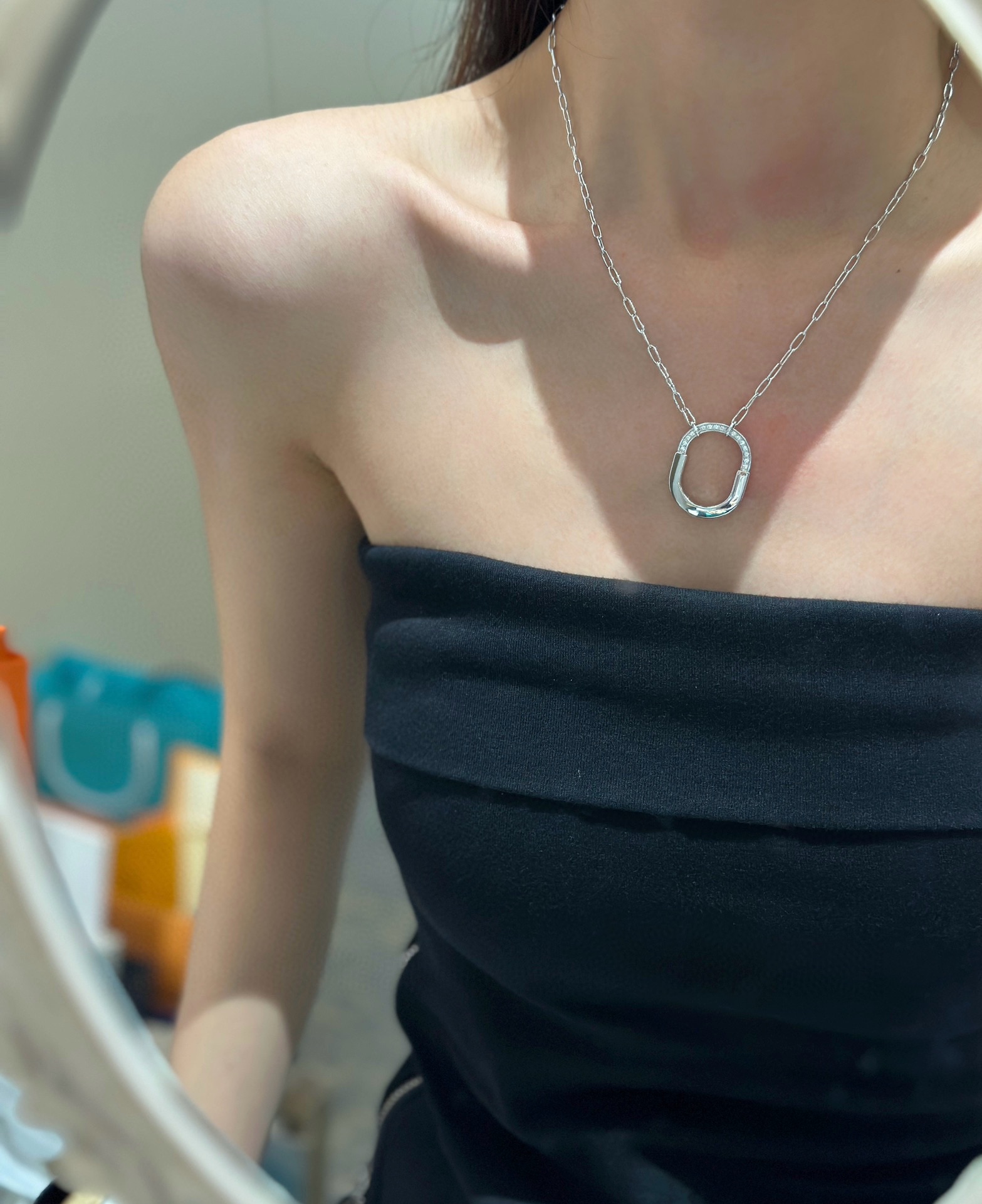 NO:631876,Tiffany Lock | The connection of love, no lock, T's high-end jewelry series TD082# Padlock diamond necklace Exquisite, elegant and versatile high-end item Thickly plated 18k white gold Ready for shipment 88260, necklace, Cartier high-end jewelry19860909Tiffany Lock | 爱的联结 无锁不在 T家高级珠宝系列 TD082# 挂锁钻石项链 精致秀气百搭高级单品 厚镀18k白金 现货即发88260,,necklace,卡迪亚高端饰品,Jewelry