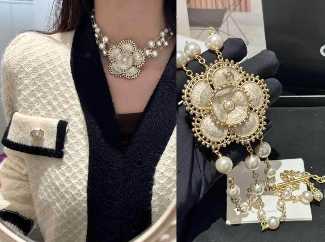 Chanel Jewelry Necklaces & Pendants Apricot Color